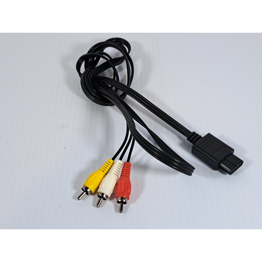 AV Audio Video RCA Composite Cable for Nintendo 64 N64 GameCube SNES‎ Black